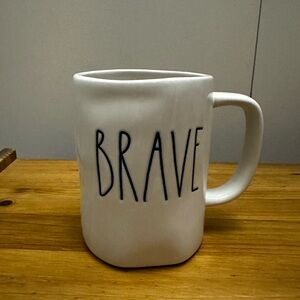 Rae Dunn Cream 'Brave' Mug
